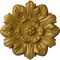 Ekena Millwork Emery Leaf Ceiling Medallion, Hand-Painted Pharaohs Gold, 7 5/8"OD x 1"P CM07EMPGS - alternate 1